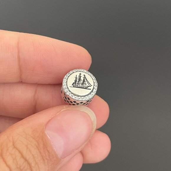 Pandora Boston Bead Charm Travel Charm S925 Sterling Silver Jewelry - Picture 1 of 8